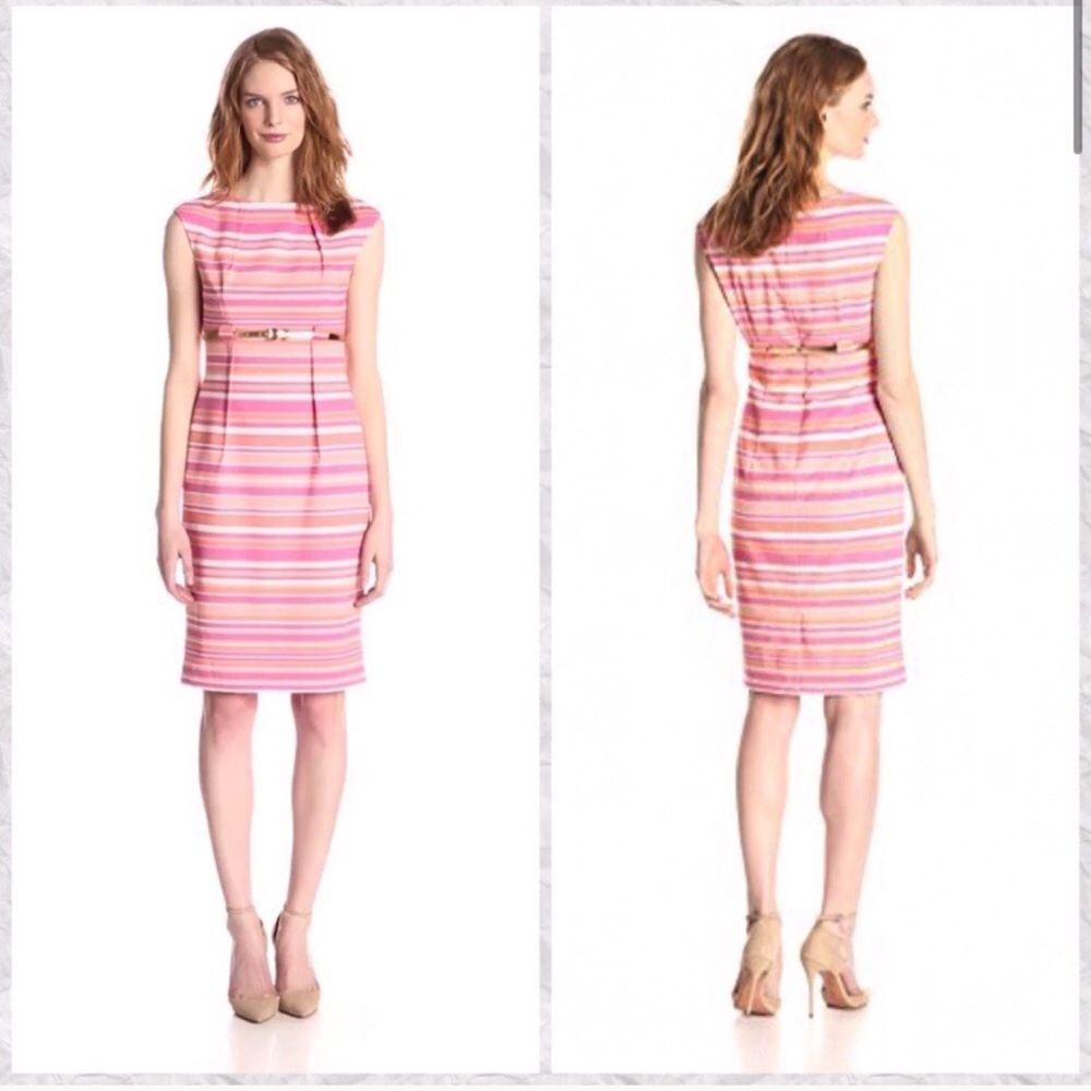 Calvin Klein Crew Neck Sheath Dress